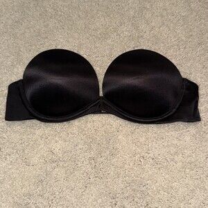 Victoria's Secret Very Sexy Multi-Way Underwire Push Up Strapless Bra 34B Black